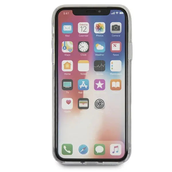 Guess Flower Desire Red Rose iPhone X Case - Transparent - Cell phone cases and covers<<<HurtelXML