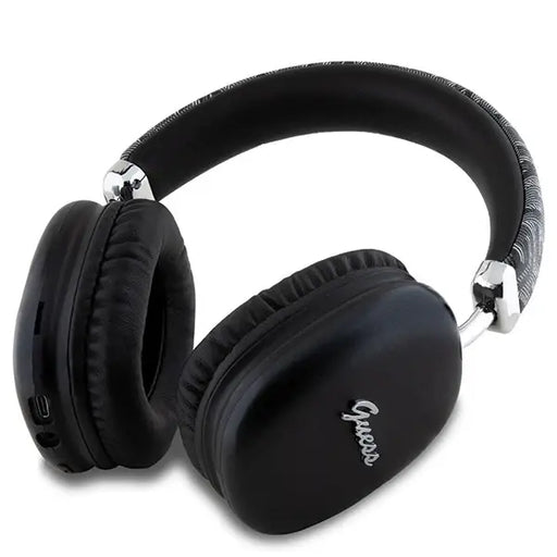 Guess GCube Metallic Script Logo Headphones - Black - Headphones and speakers<<<HurtelXML