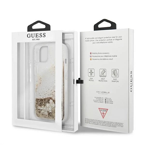 Guess Glitter Charms iPhone 13 mini Case - Gold - Cell phone cases and covers<<<HurtelXML