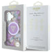 Guess Glitter Flowers Triangle Buttons MagSafe Case for iPhone 16 Purple - Cell phone cases and covers<<<HurtelXML
