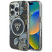 Guess Glitter Flowers Triangle Buttons MagSafe case for iPhone 16 Pro black - Cell phone cases and covers<<<HurtelXML