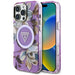 Guess Glitter Flowers Triangle Buttons MagSafe Case for iPhone 16 Pro Purple - Cell phone cases and covers<<<HurtelXML