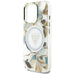 Guess Glitter Flowers Triangle Buttons MagSafe Case for iPhone 16 Pro White - Cell phone cases and covers<<<HurtelXML