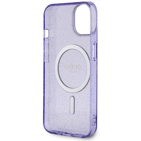 Guess Glitter Gold MagSafe case for iPhone 14 - purple - Cell phone cases and covers<<<HurtelXML