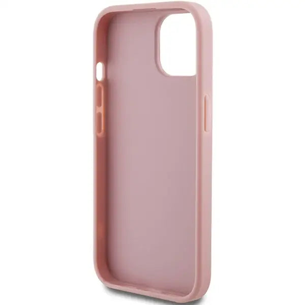 Guess Glitter Script Big 4G case for iPhone 15 - pink - Cell phone cases and covers<<<HurtelXML