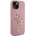 Guess Glitter Script Big 4G case for iPhone 15 - pink - Cell phone cases and covers<<<HurtelXML