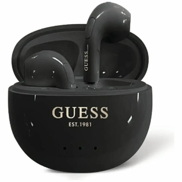 Guess Glossy Effect Egg Shape Printed Classic Logo TWS headphones - black - Headphones and speakers<<<HurtelXML