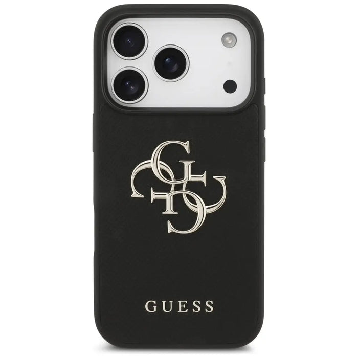 Guess Grained Big 4G & Classic Logo case for iPhone 17 Pro - black - Cell phone cases and covers<<<HurtelXML