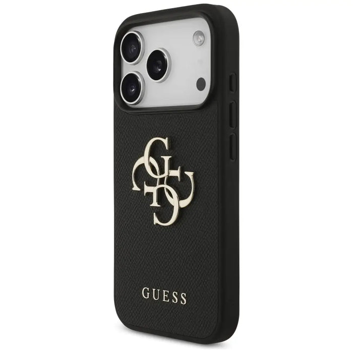 Guess Grained Big 4G & Classic Logo case for iPhone 17 Pro - black - Cell phone cases and covers<<<HurtelXML