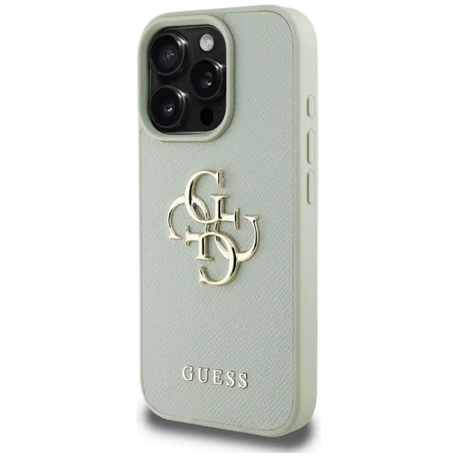Guess Grained Big 4G Logo Small Classic Logo case for iPhone 16 Pro - green - Cell phone cases and covers<<<HurtelXML