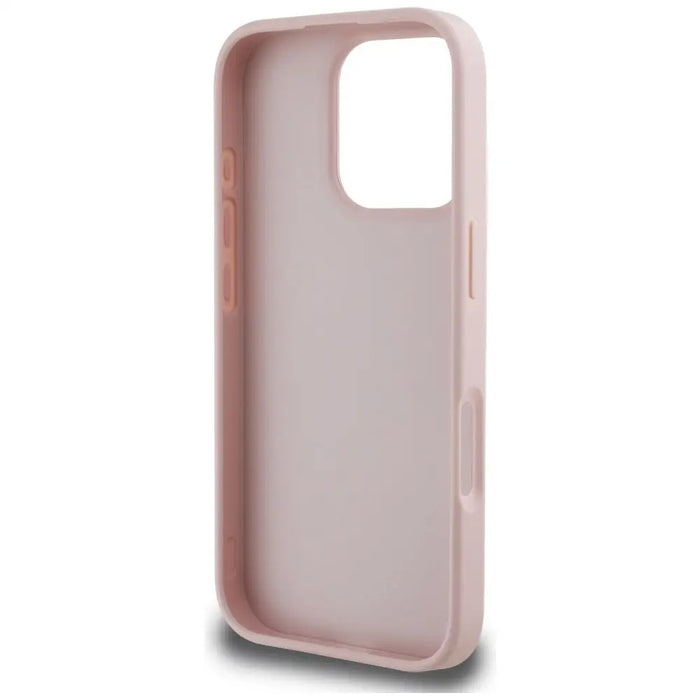 Guess Grained Big 4G Logo Small Classic Logo Case for iPhone 16 Pro - Pink - Cell phone cases and covers<<<HurtelXML