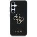 Guess Grained Big 4G Logo Small Classic Logo case for Samsung Galaxy S25 Plus black - Cell phone cases