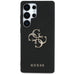 Guess Grained Big 4G Logo Small Classic Logo case for Samsung Galaxy S25 Ultra black - Cell phone cases