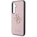 Guess Grained Big 4G Logo Small Classic Logo case for Samsung Galaxy S25 Plus pink - Cell phone cases