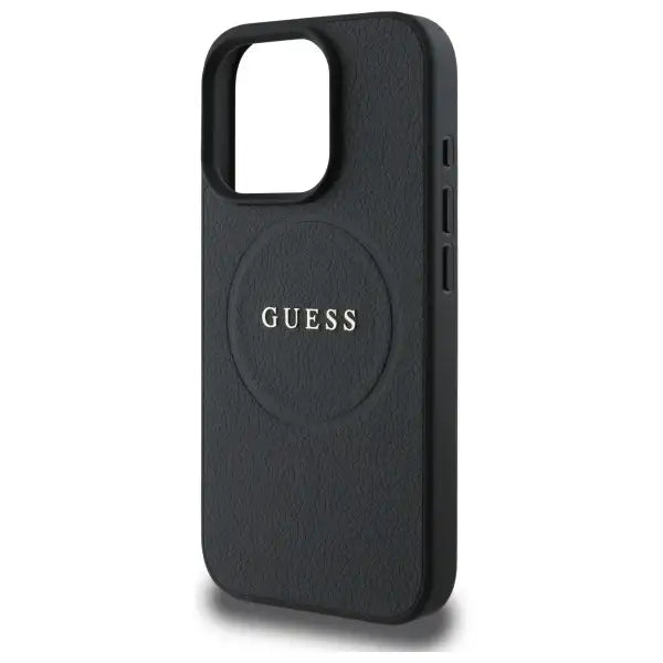 Guess Grained Gold Ring MagSafe case for iPhone 16 Pro Max - black - Cell phone cases and covers<<<HurtelXML