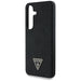 Guess Grained Hot Stamp Peony Pattern Triangle Logo MagSafe Case for Samsung Galaxy S25 Black - Cell phone cases