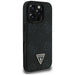 Guess Grained Hot Stamp Peony Triangle Logo MagSafe Case for iPhone 16 Pro Max - Black - Cell phone cases