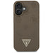 Guess Grained Hot Stamp Peony Triangle Logo MagSafe iPhone 16 Case - Brown - Cell phone cases and covers<<<HurtelXML