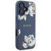 Guess Grained Printed Flower Pattern MagSafe case for iPhone 16 blue - Cell phone cases and covers<<<HurtelXML