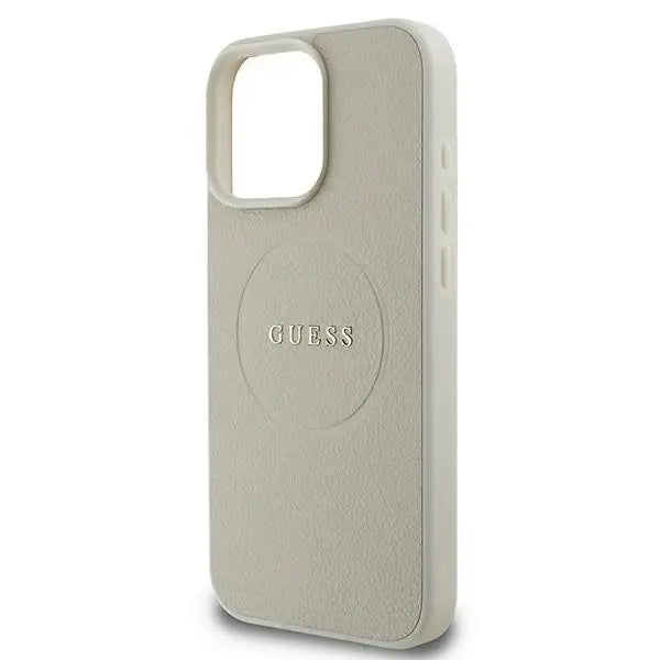 Guess Grained Ring MagSafe case for iPhone 16 Pro - beige - Cell phone cases and covers<<<HurtelXML