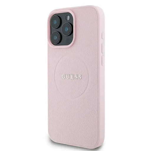 Guess Grained Ring MagSafe iPhone 16 Pro Case - Pink - Cell phone cases and covers<<<HurtelXML