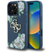 Guess Grained Roses Big 4G logo case for iPhone 16 Pro Max - blue - Cell phone cases and covers<<<HurtelXML