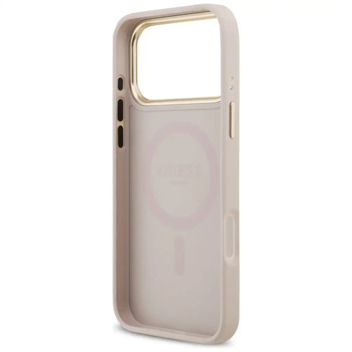 Guess Grained Strass Logo MagSafe case for iPhone 17 Pro Max - pink - Cell phone cases and covers<<<HurtelXML