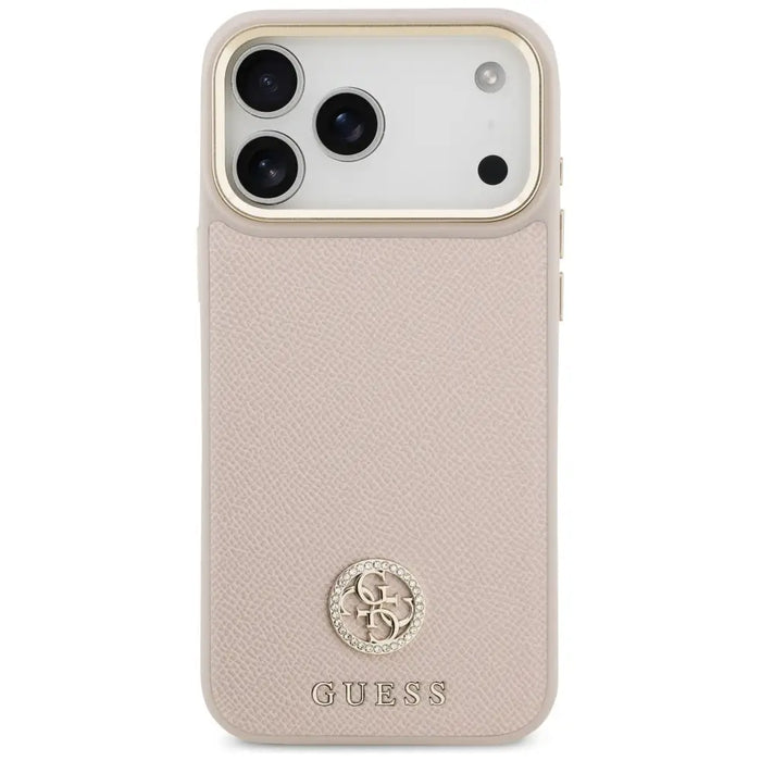 Guess Grained Strass Logo MagSafe case for iPhone 17 Pro Max - pink - Cell phone cases and covers<<<HurtelXML