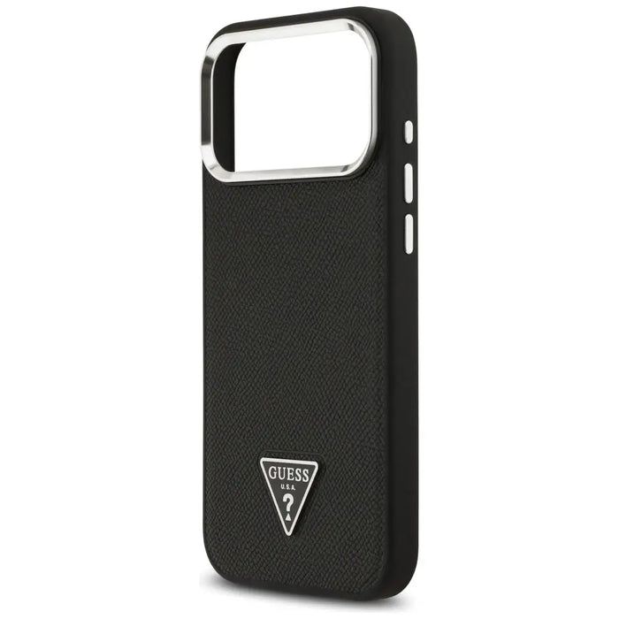 Guess Grained Triangle Logo MagSafe case for iPhone 17 Pro Max - black - Cell phone cases and covers<<<HurtelXML