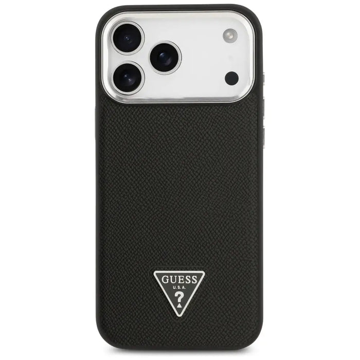 Guess Grained Triangle Logo MagSafe case for iPhone 17 Pro Max - black - Cell phone cases and covers<<<HurtelXML