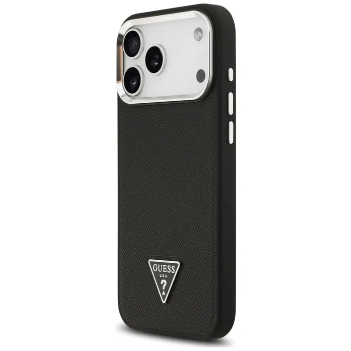 Guess Grained Triangle Logo MagSafe case for iPhone 17 Pro Max - black - Cell phone cases and covers<<<HurtelXML