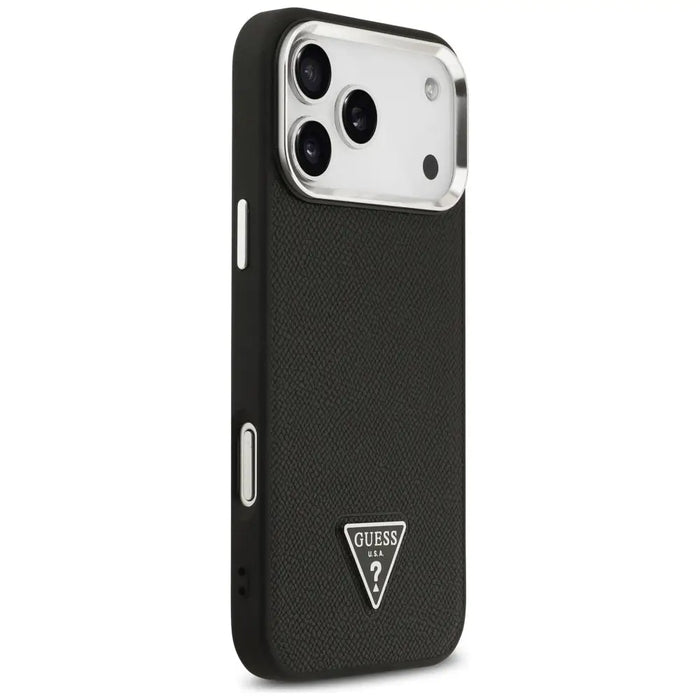 Guess Grained Triangle Logo MagSafe case for iPhone 17 Pro Max - black - Cell phone cases and covers<<<HurtelXML