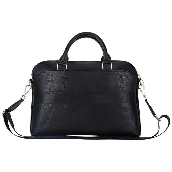 Guess Grained Zipper Pocket Triangle Logo 15’’ Laptop Bag - Black - Laptop bags<<<HurtelXML