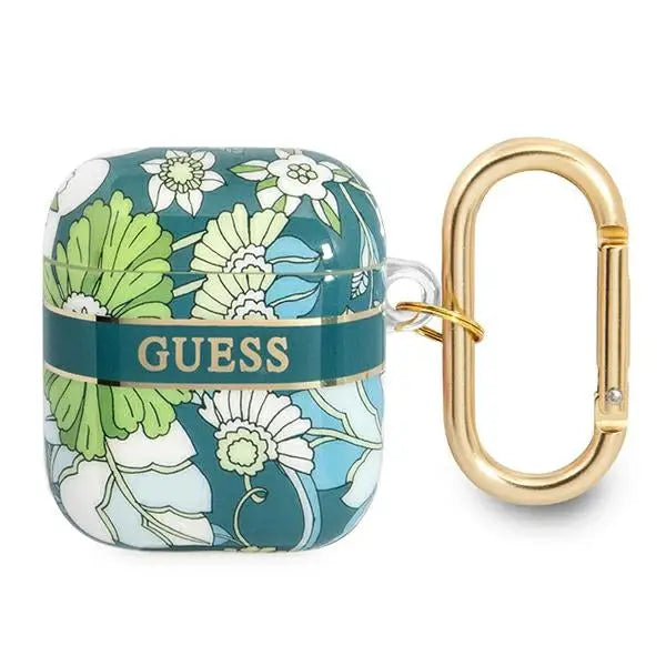 Guess GUA2HHFLN AirPods cover green/green Flower Strap Collection - Cell phone cases and covers<<<HurtelXML