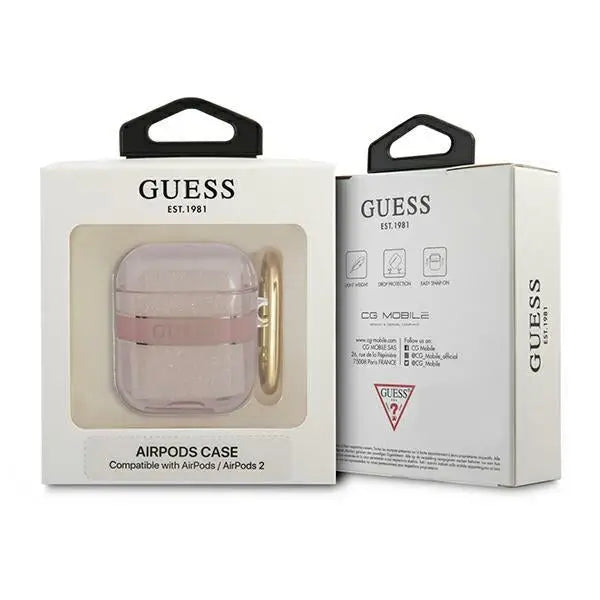 Guess GUA2HHTSP AirPods cover pink/pink Strap Collection - Cell phone cases and covers<<<HurtelXML