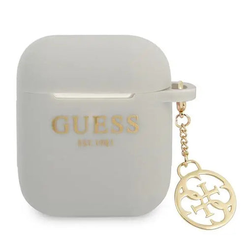 Guess GUA2LSC4EG AirPods cover grey/grey Silicone Charm 4G Collection - Cell phone cases and covers<<<HurtelXML