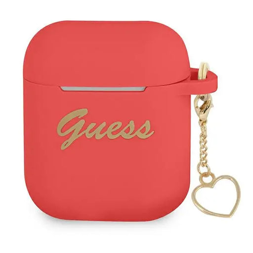 Guess GUA2LSCHSR AirPods cover red/red Silicone Charm Heart Collection - Cell phone cases and covers<<<HurtelXML