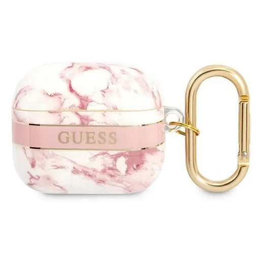 Guess GUA3HCHMAP AirPods 3 cover pink/pink Marble Strap Collection - Cell phone cases and covers<<<HurtelXML