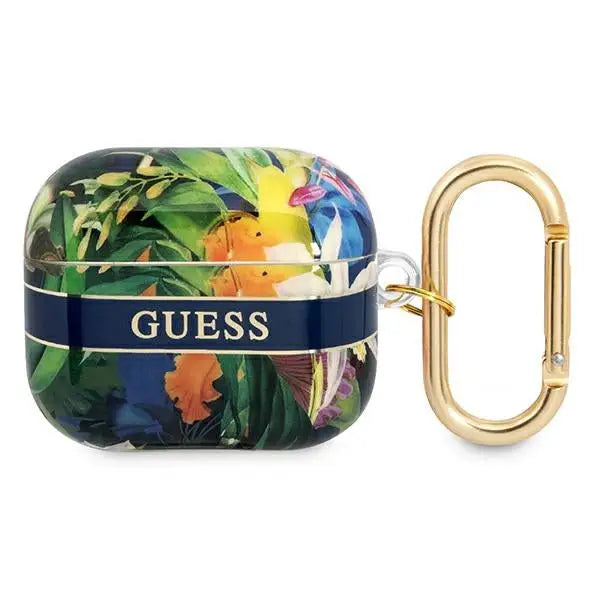 Guess GUA3HHFLB AirPods 3 cover blue/blue Flower Strap Collection - Cell phone cases and covers<<<HurtelXML