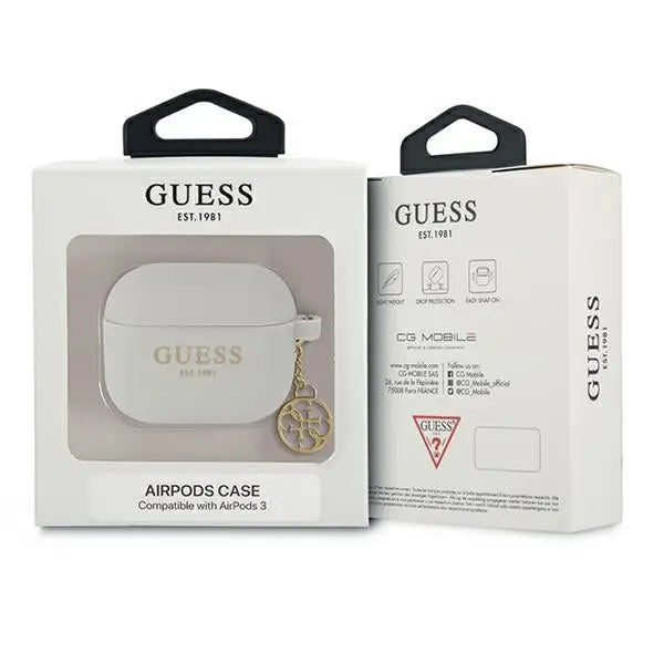 Guess GUA3LSC4EG AirPods 3 cover grey/grey Silicone Charm 4G Collection - Cell phone cases and covers<<<HurtelXML