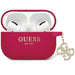 Guess GUAP2LECG4M case for AirPods Pro 2 cover purple/magenta Liquid Silicone Glitter Triangle Charm - Cell phone cases