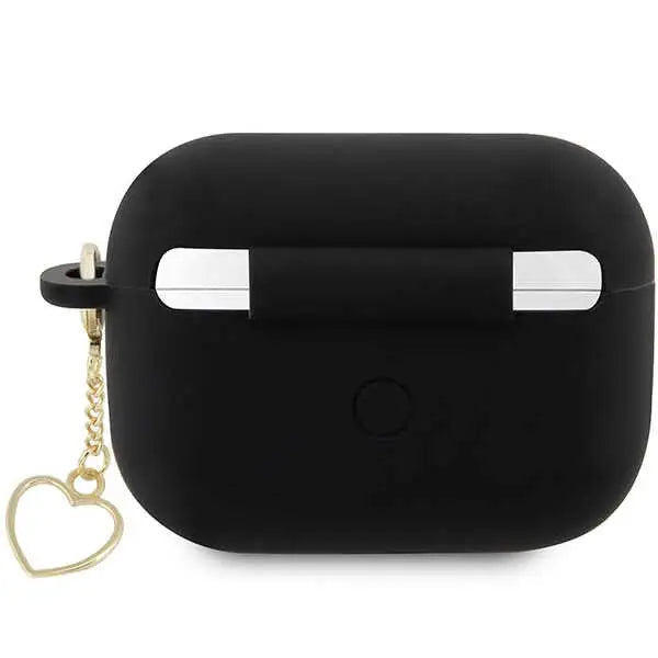 Guess GUAP2LSCHSK AirPods Pro 2 cover black/black Silicone Charm Heart Collection - Cell phone cases