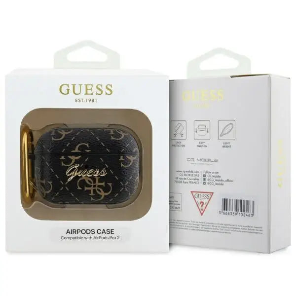 Guess GUAP2PG4GPK AirPods Pro 2 (2022/2023) cover black/black 4G Hook - Cell phone cases and covers<<<HurtelXML