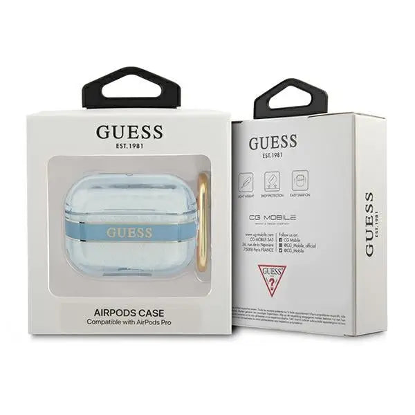 Guess GUAPHHTSB AirPods Pro cover blue/blue Strap Collection - Cell phone cases and covers<<<HurtelXML