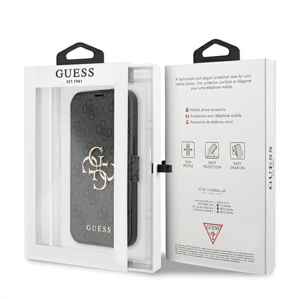 Guess GUBKP13L4GMGGR iPhone 13 Pro / 13 6.1’’ grey/grey book 4G Big Metal Logo - Cell phone cases and covers<<<HurtelXML