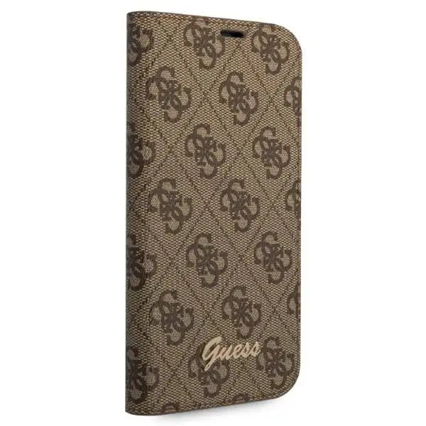 Guess GUBKP14MHG4SHW iPhone 14 Plus 6.7 ’brown / brown book 4G Vintage Gold Logo - Cell phone cases