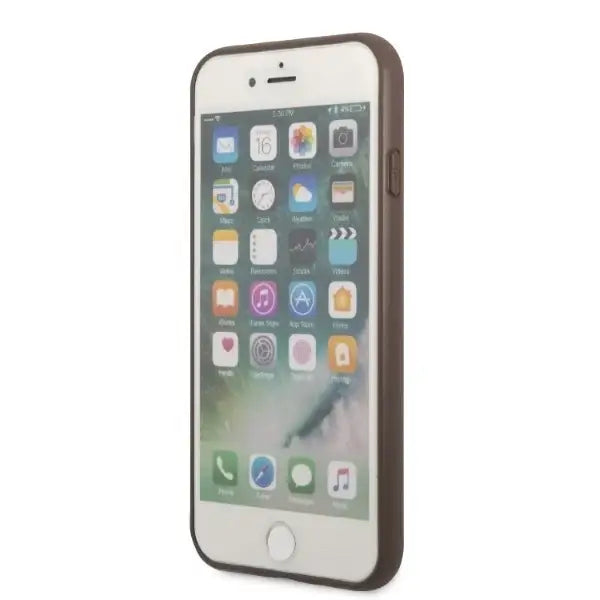 Guess GUHCI84GMGBR iPhone 7/8/SE 2020/2022 brown/brown hardcase 4G Big Metal Logo - Cell phone cases