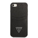 Guess GUHCI8PSATPK iPhone 7/8 SE 2020 / SE 2022 hardcase black/black hardcase Saffiano Triangle Logo Cardslot - Cell