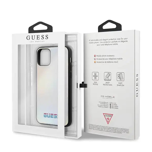 Guess GUHCN58BLD iPhone 11 Pro silver/silver hard case Iridescent - Cell phone cases and covers<<<HurtelXML