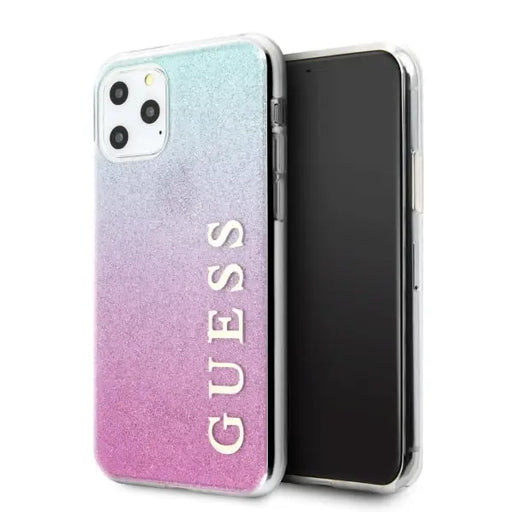 Guess GUHCN58PCUGLPBL iPhone 11 Pro rose blue/pink blue hard case Glitter Gradient - Cell phone cases